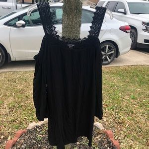 Black off shoulder dress